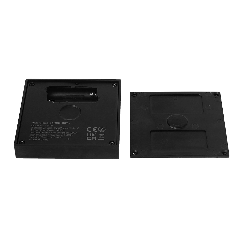 B0-B 2.4GHz RF Wireless Smart Black RGBCCT LED Wall Panel Controller B0-B 2.4GHz RF Wireless Smart Black RGBCCT LED Wall Panel Controller